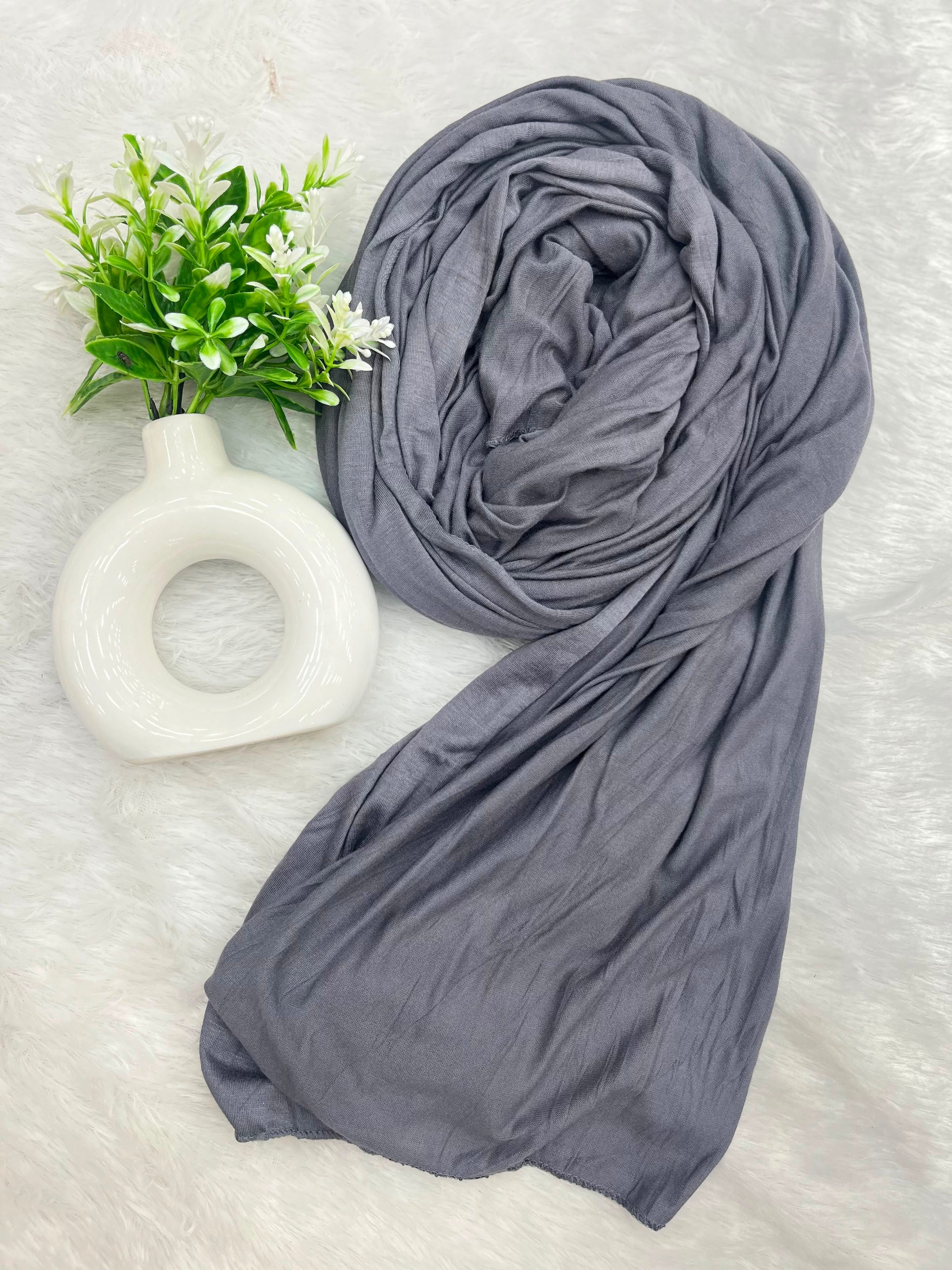 1188 Modest Jersey Hijab - Steel Grey