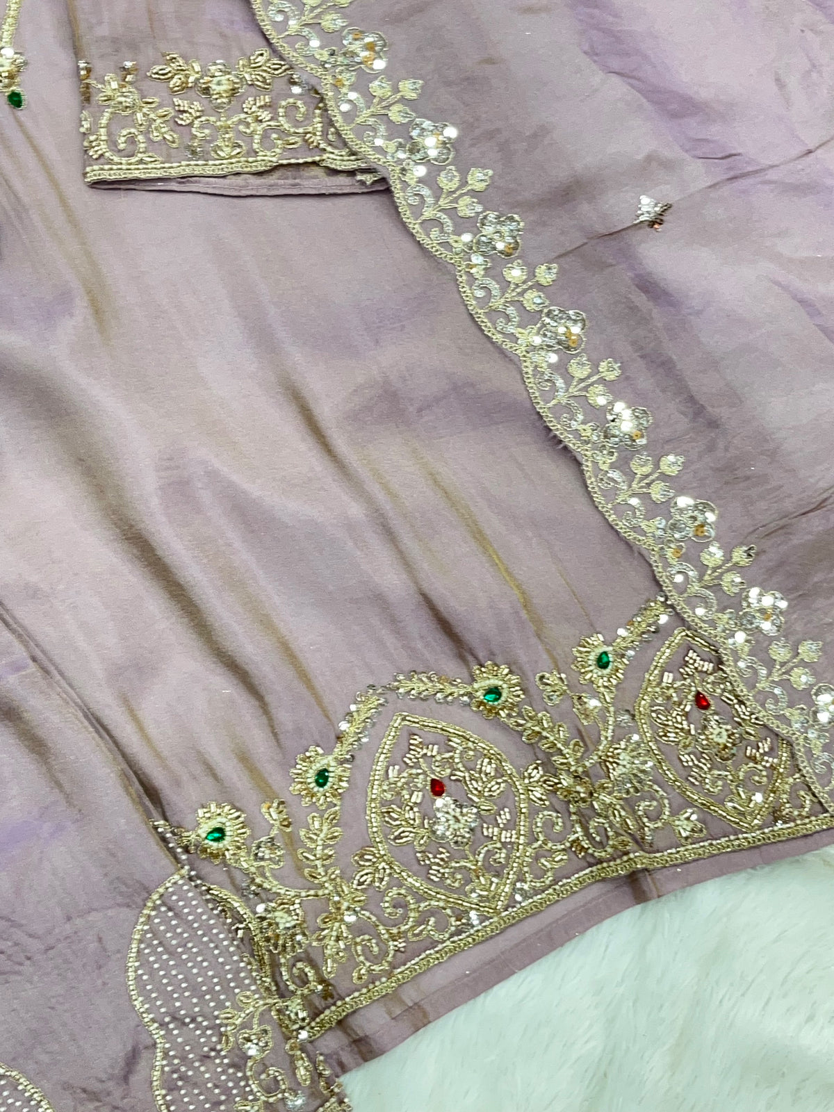 1425 Pakistani Sharara Set - Lilac