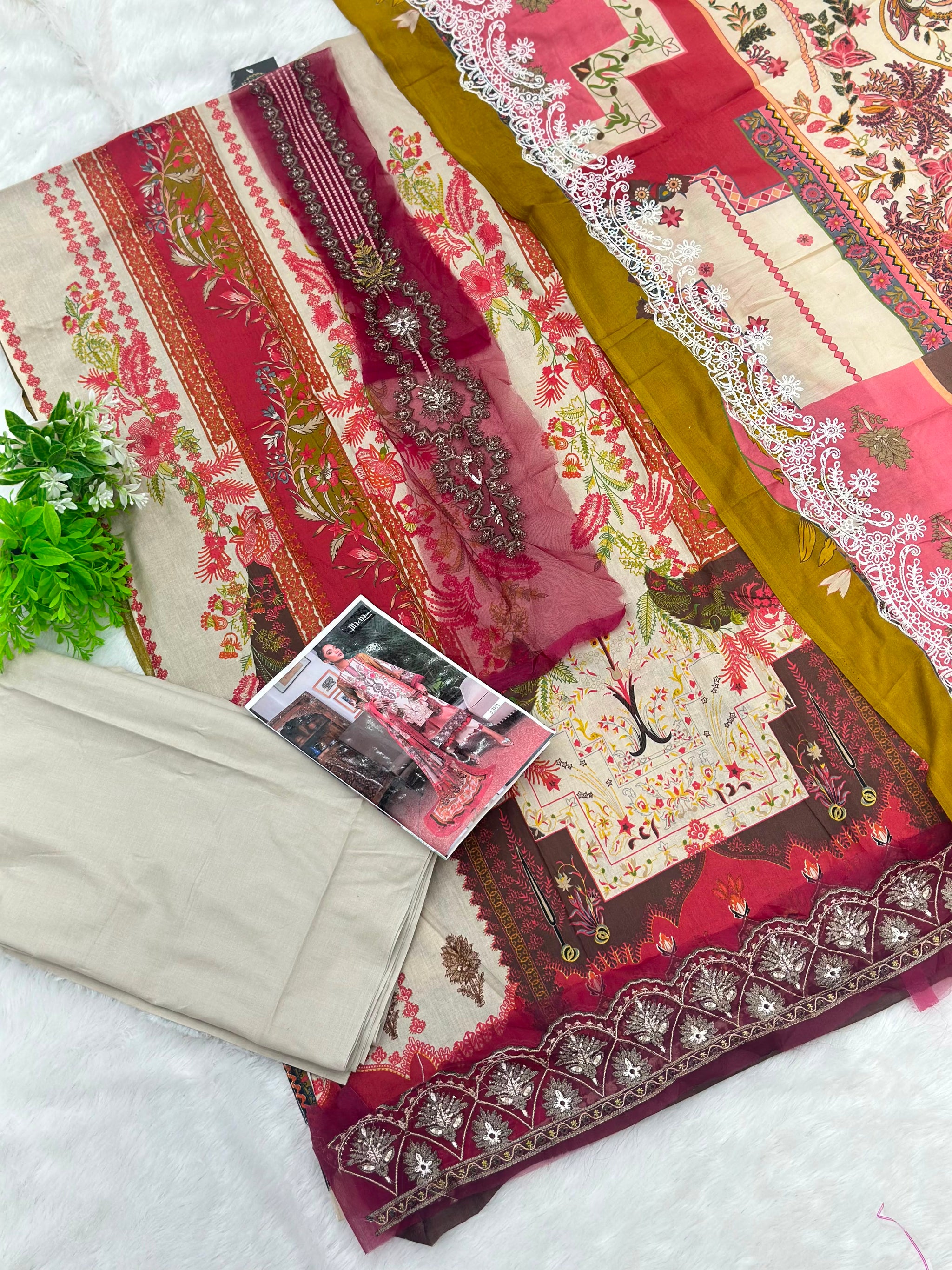 980 Unstitched Jihan Needle Wonder Lawn Suit