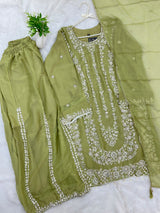 1429 Heavy Pakistani Partywear - Green