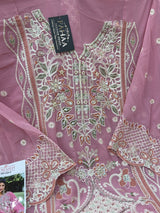 1440 Partywear Unstitched Partywear - Baby Pink