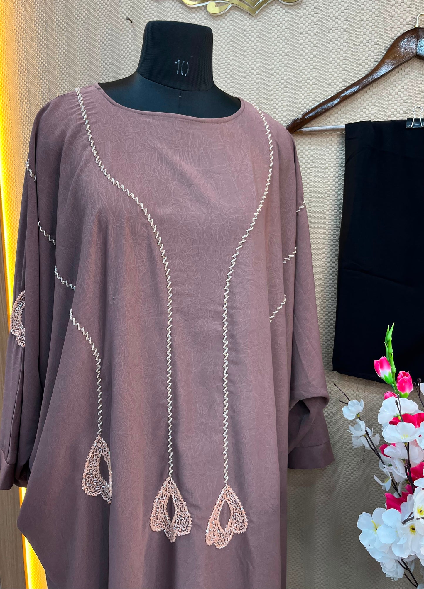 1119 The Premium Abaya - Mocha Brown