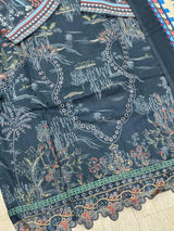 628 Premium Pakistani Lawn Suit - Deep Plum