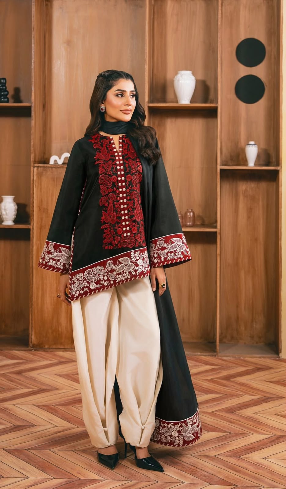 1096 Readymade Customize Embroidered 2-Pcs Coordset