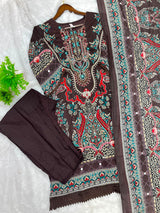 1214 Pakistani Embroidered Suit
