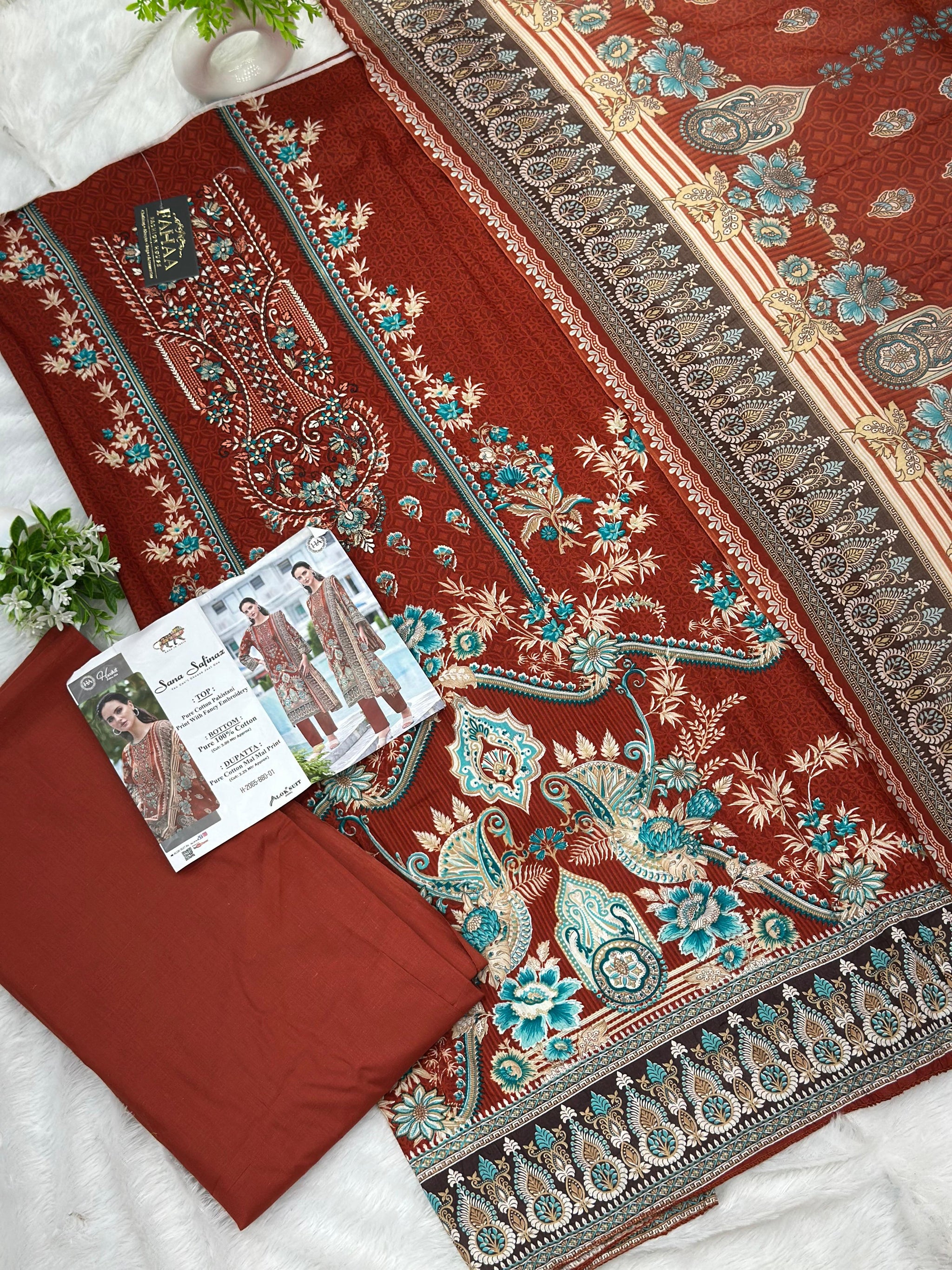 1008 Unstitched Casual Lawn Suit