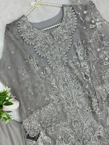 1430 Heavy Pakistani Partywear - Grey