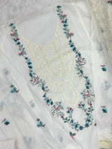 867 Elaf Pakistani Unstitched chikan Lawn Suit