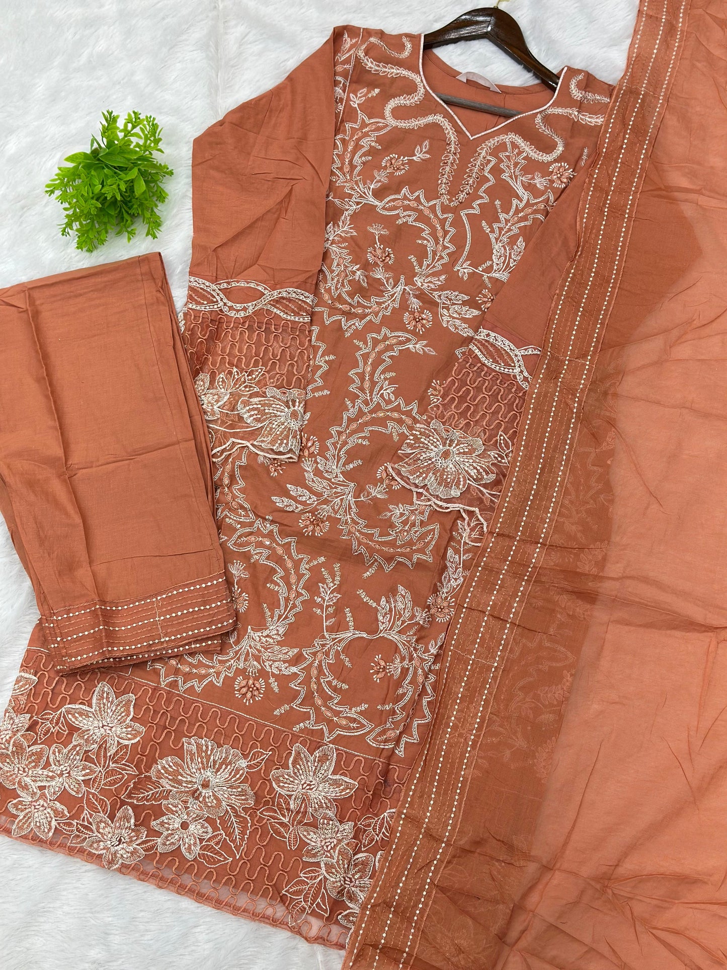 754 Elan Readymade Pakistani Heavy Embroidered Lawn