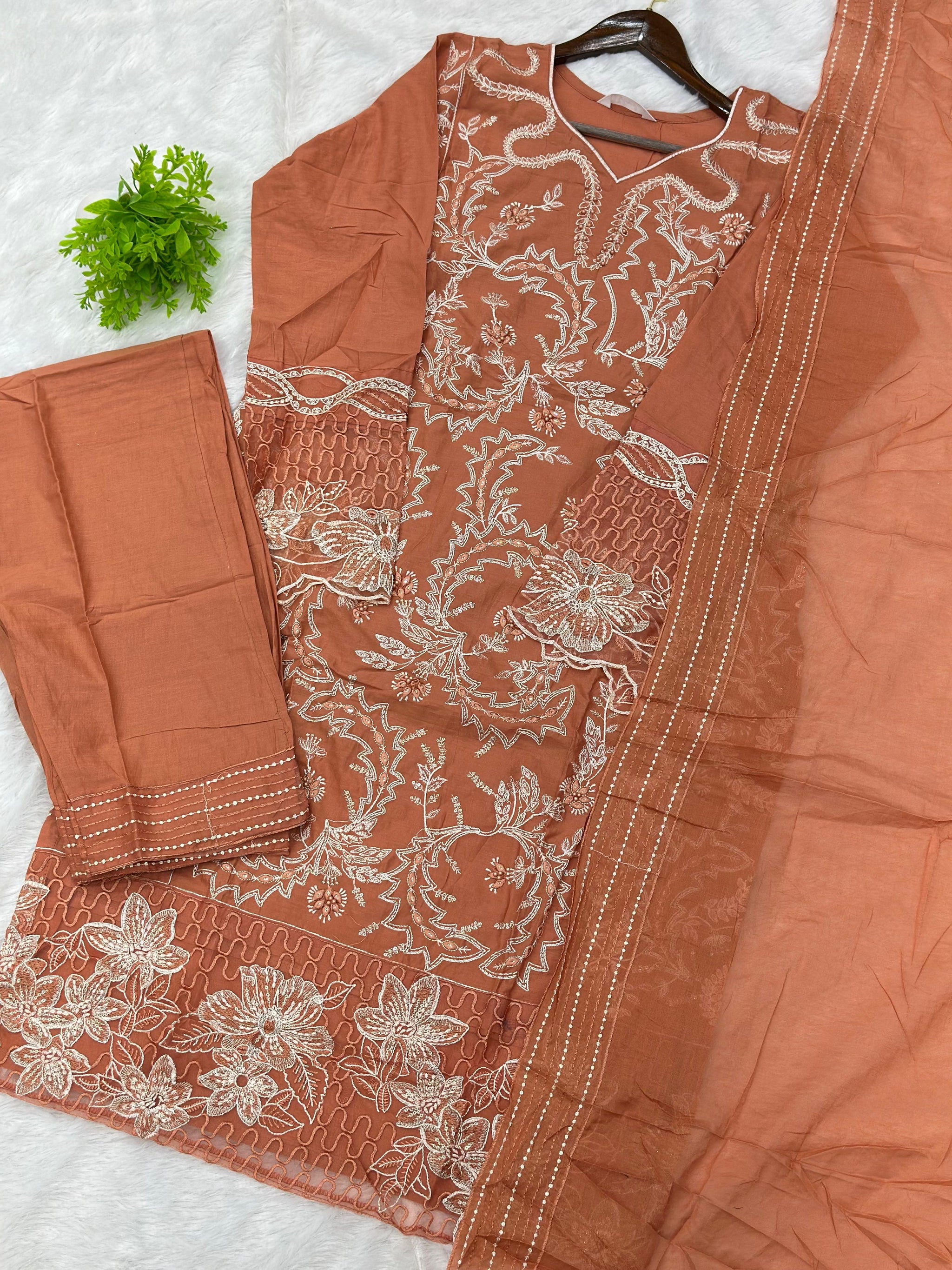 754 Elan Readymade Pakistani Heavy Embroidered Lawn
