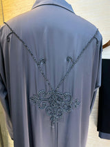 1114 The Premium Abaya - Slate Gray
