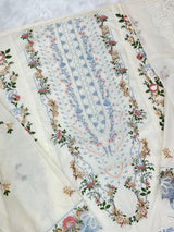 866 Elaf Pakistani Unstitched chikan Lawn Suit
