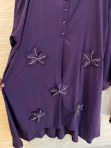 1202 Floral Patch Work Coord Set - Purple