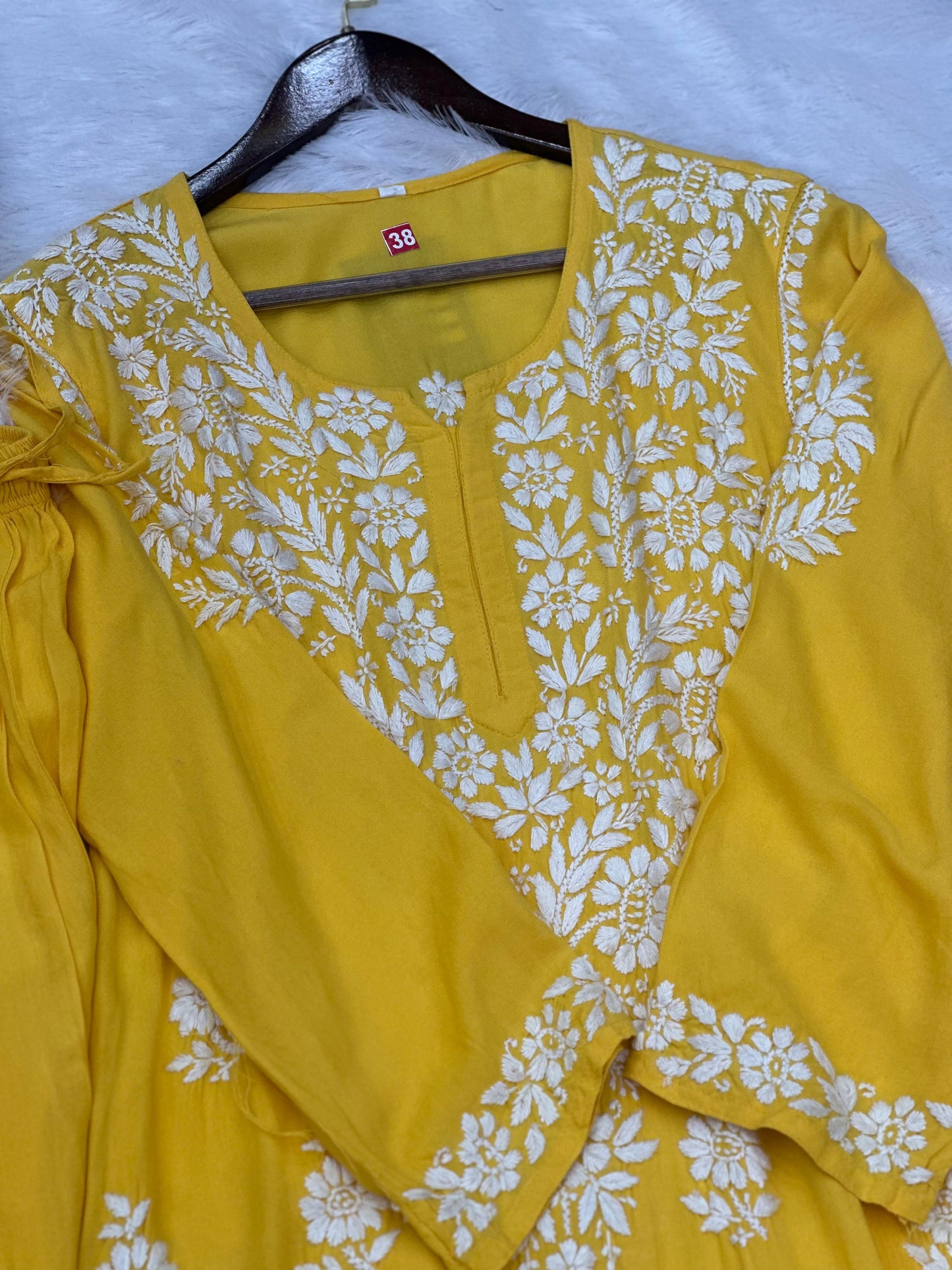 663 Lucknowi Palazzo Set -  Yellow