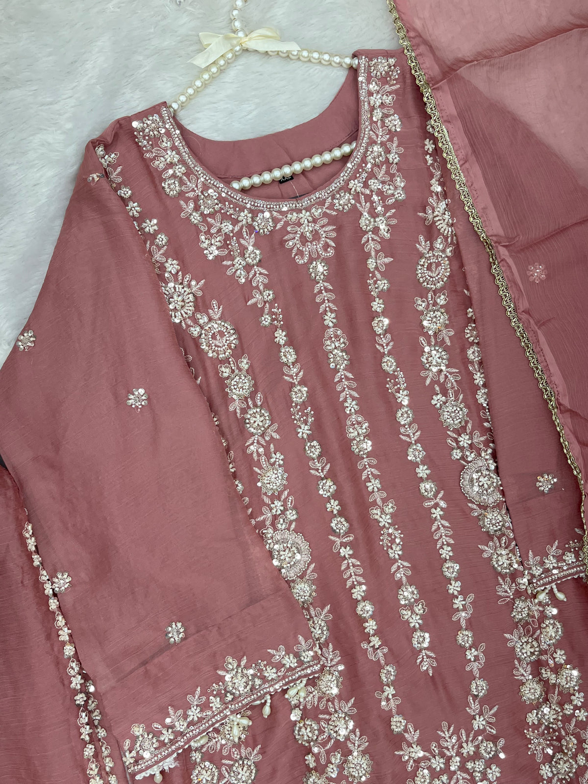 1429 Heavy Pakistani Partywear - Pink