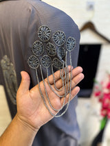 1115 The Premium Abaya - Dusty Steel Gray