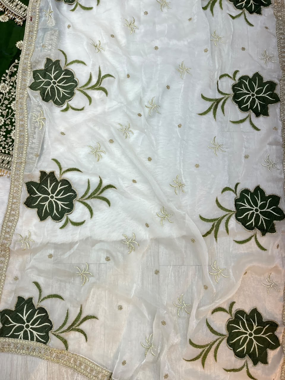 1489 Pakistani Party Wear - Bottle Gren