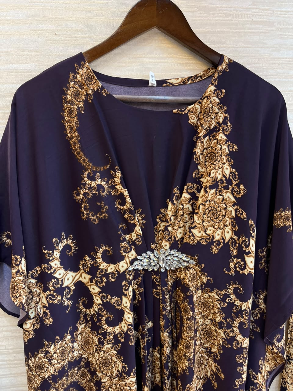 1201 Kaftan Coord Set - Navy Blue