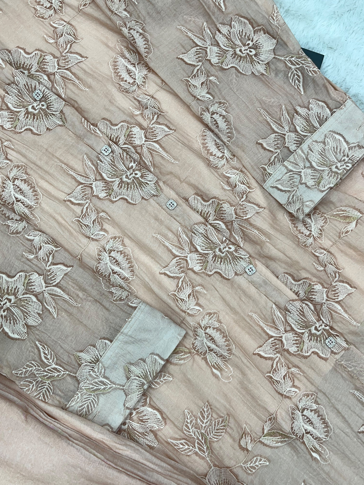 1401 Korean Floral CoordSet - Peach