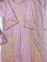 631 Premium Pakistani Lawn Suit - Dusty Pink
