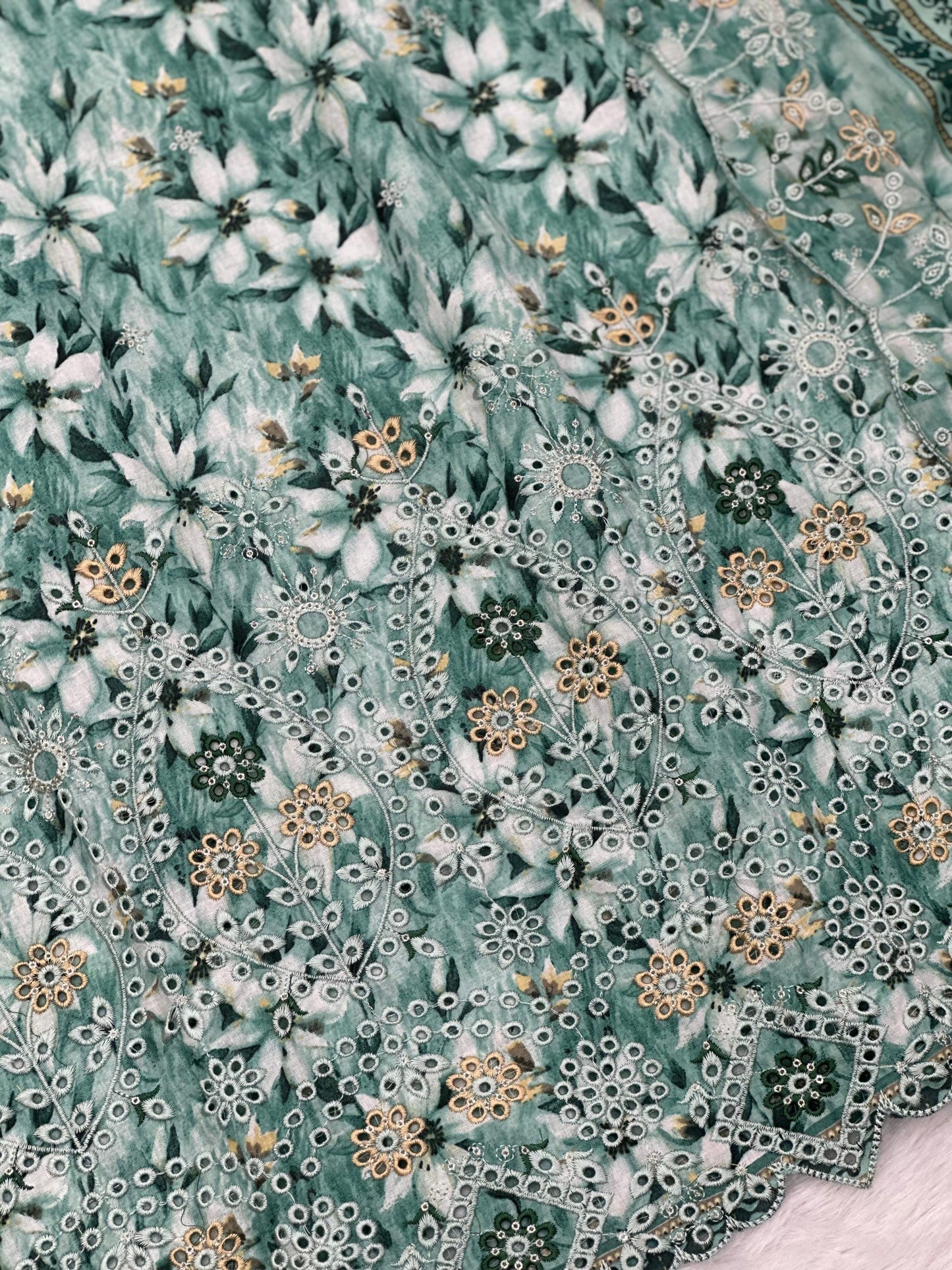 682 Pakistani Lawn Suit -  Sea Green