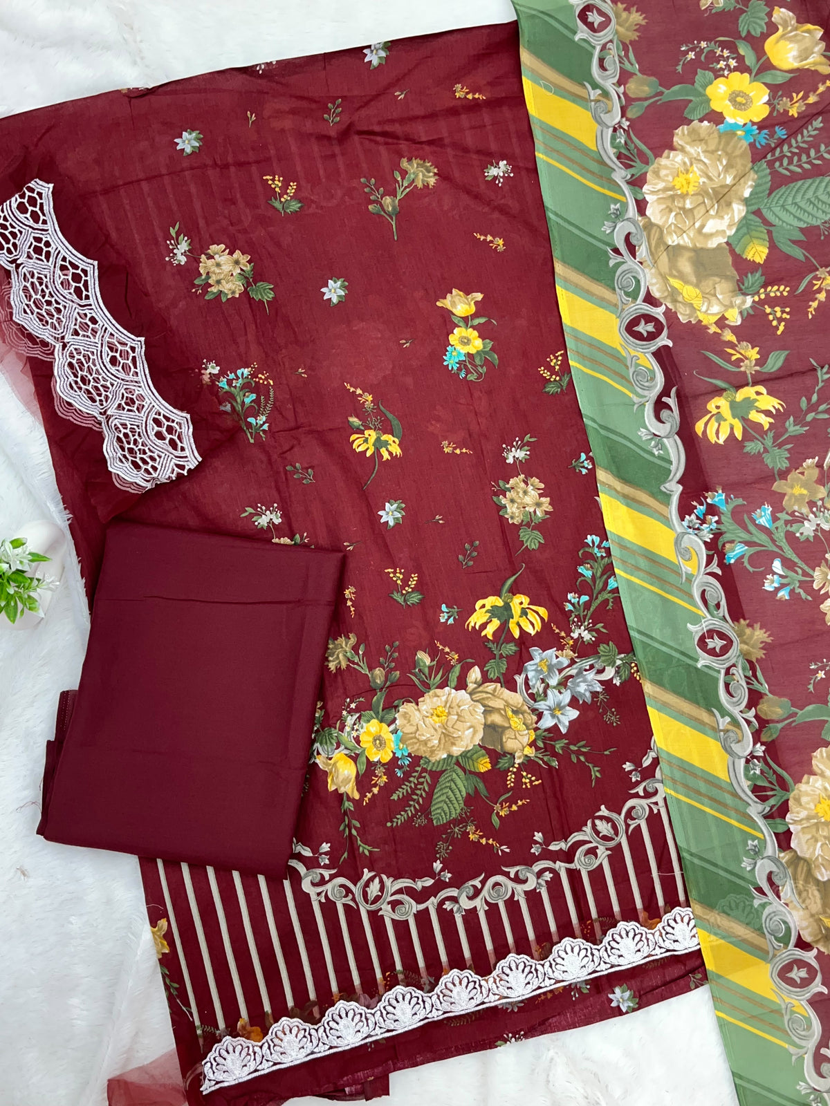 1411 Unstitched Casual Cotton Suit