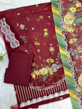 1411 Unstitched Casual Cotton Suit