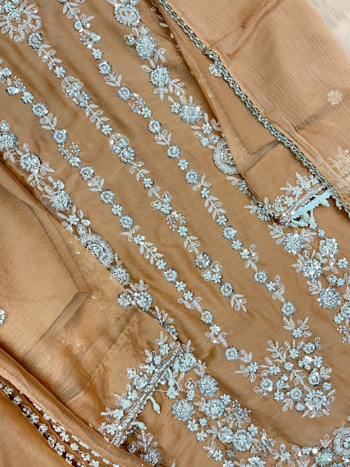 1429 Heavy Pakistani Partywear - Peach