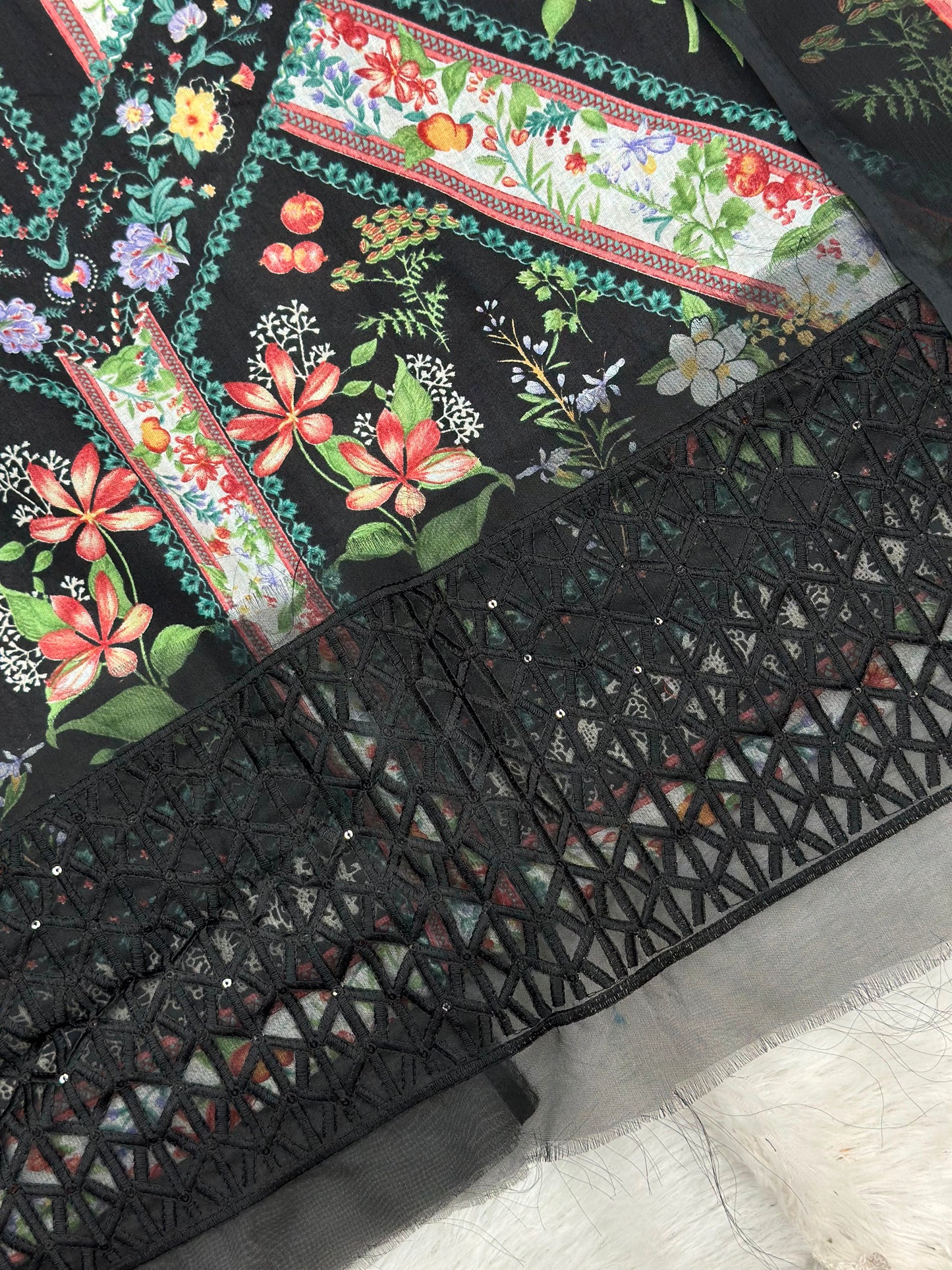 987 Unstitched Casual Lawn Suit