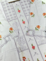 660 Premium Pakistani Lawn Cordset Set - Ash Lilac