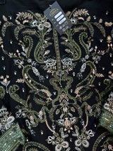 1484 Pakistani Unstitched Party Wear - Black
