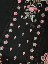 1487 Pakistani Unstitched Party Wear - Black