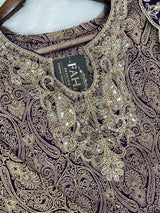 1423 Banarasi Readymade Suit - Royal Purple