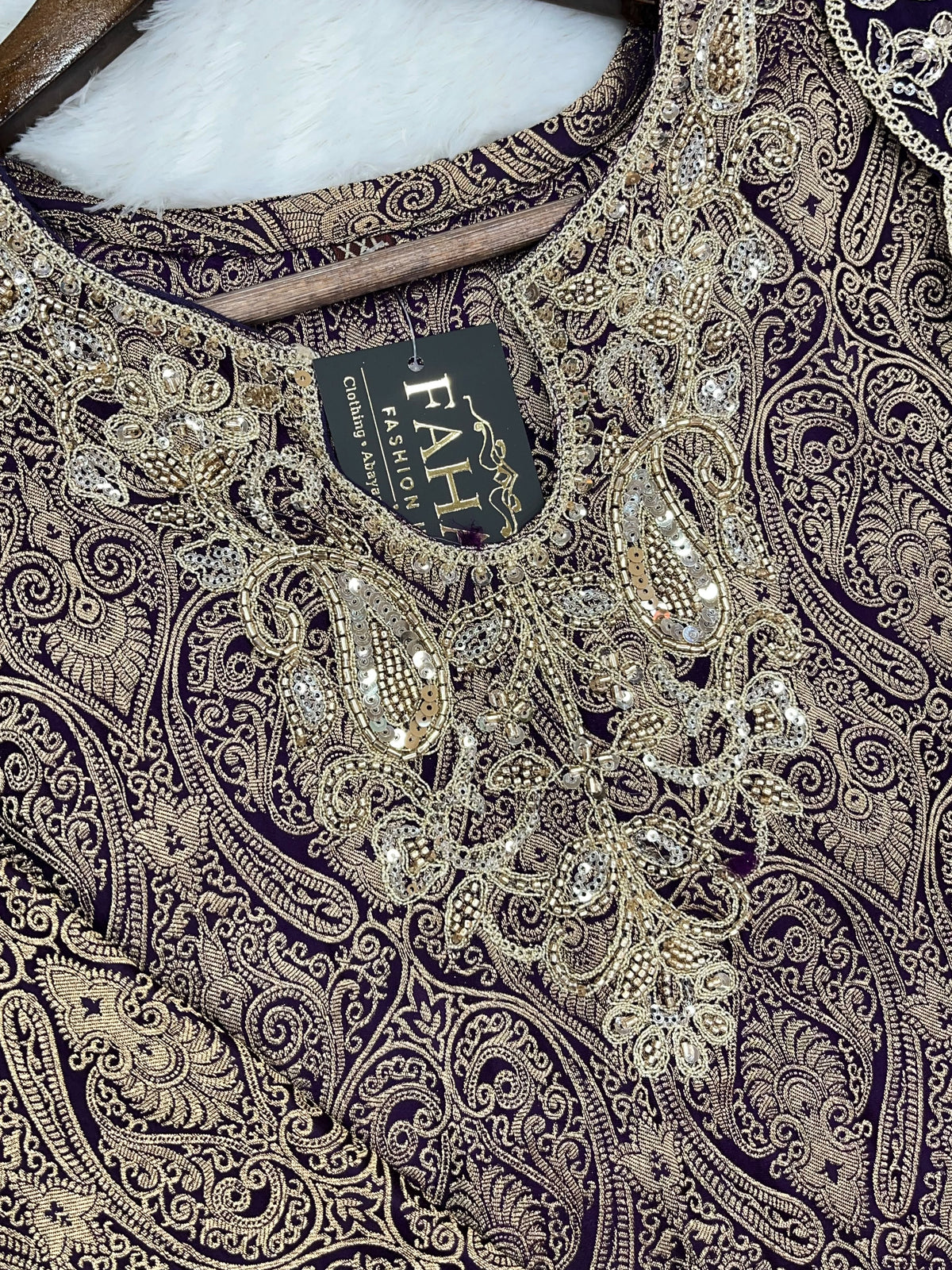 1423 Banarasi Readymade Suit - Royal Purple