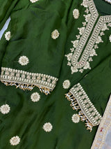 1489 Pakistani Party Wear - Bottle Gren