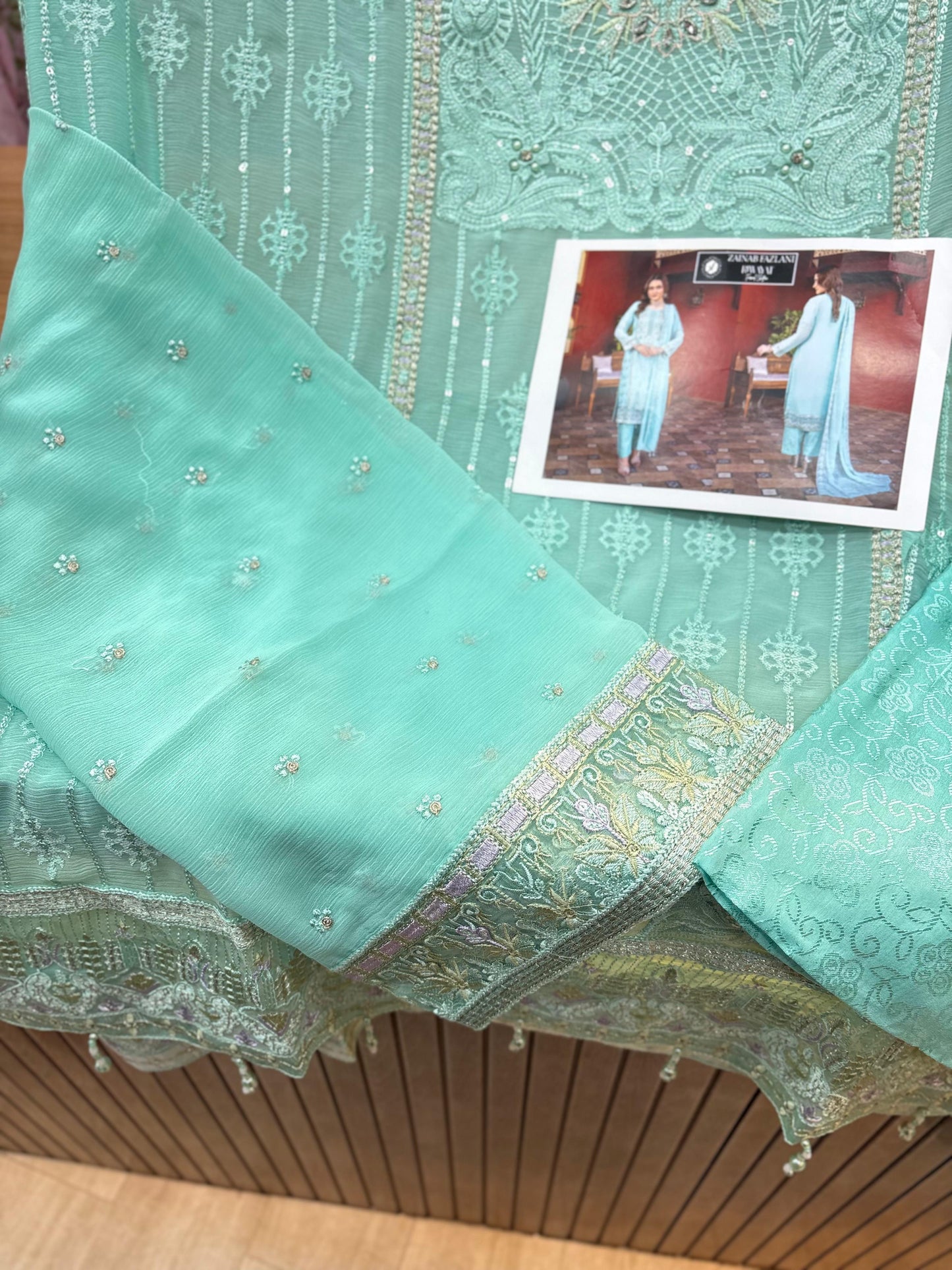 312 Zainab Fazlani OG Unstitched - Blue