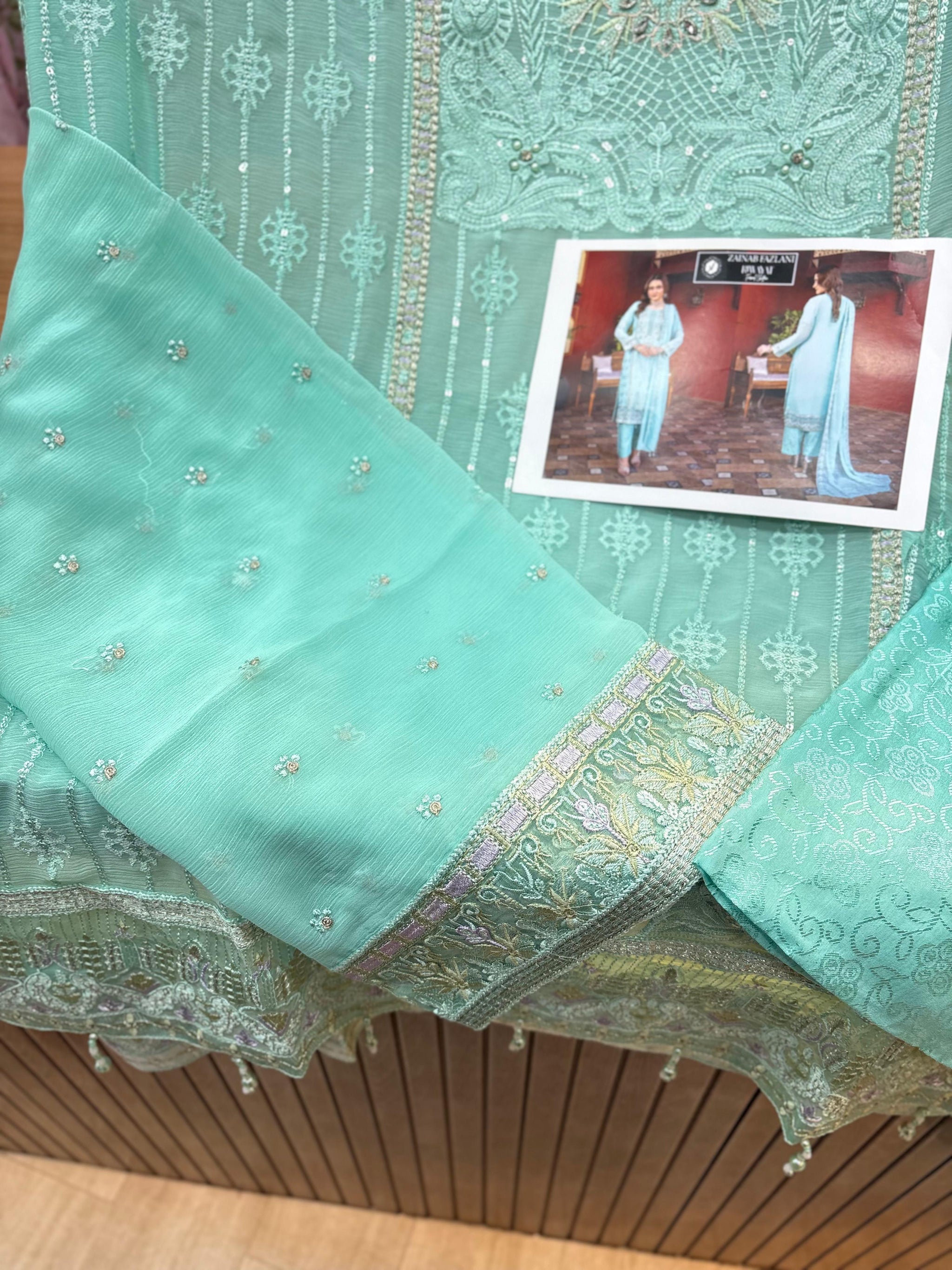 312 Zainab Fazlani OG Unstitched - Blue