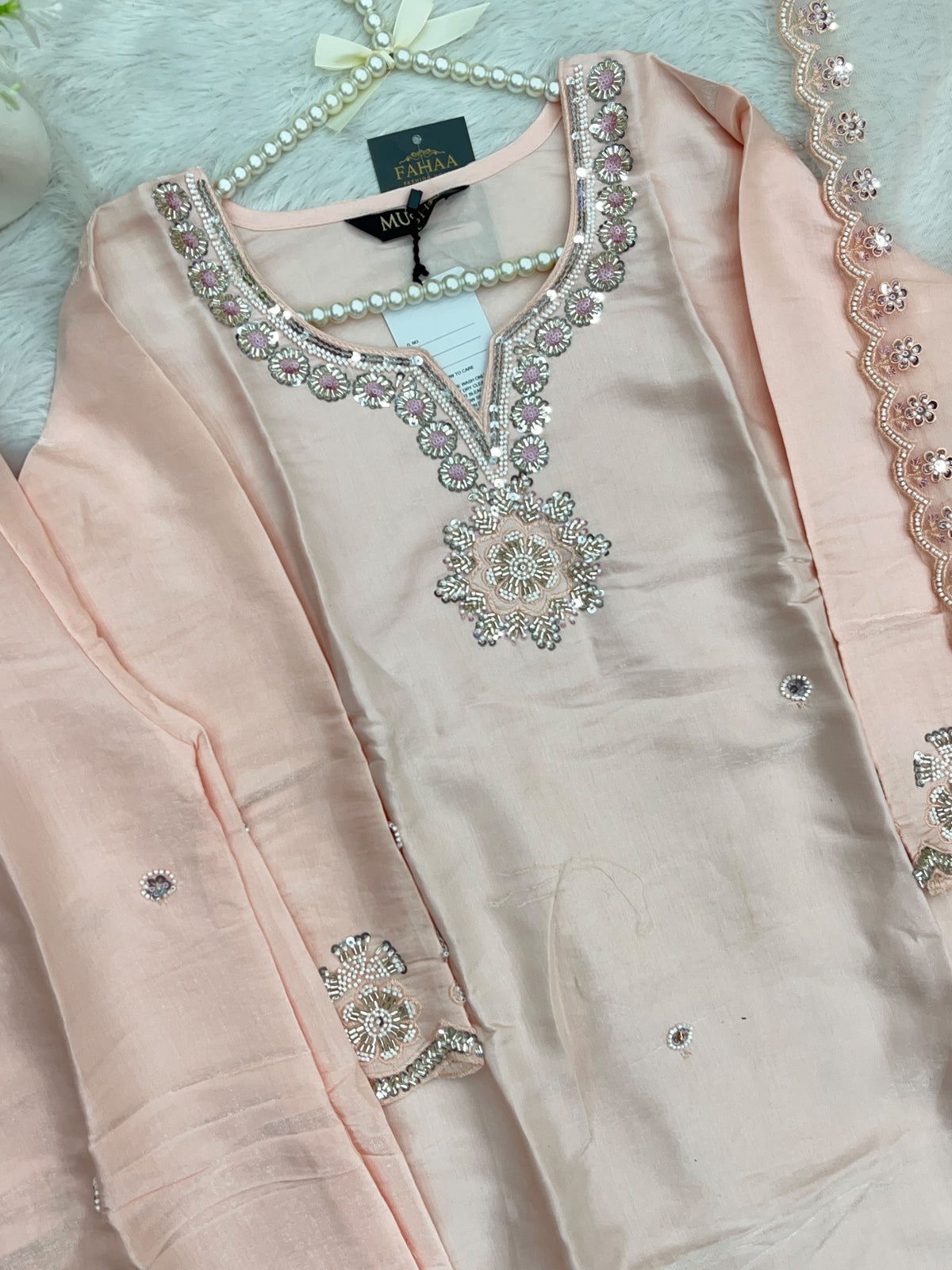 1431 Heavy Pakistani Partywear - Cream