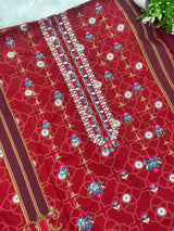 979 Unstitched Casual Lawn Suit