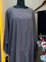 1119 The Premium Abaya - Slate Gray