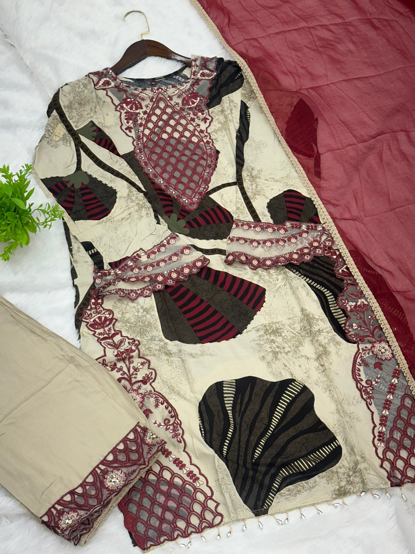 793 Readymade Pakistani Printed Coord-Set