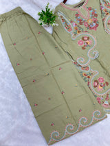 708 Pakistani Embroidery Coord set -  Pista