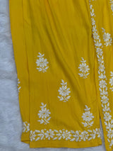 663 Lucknowi Palazzo Set -  Yellow