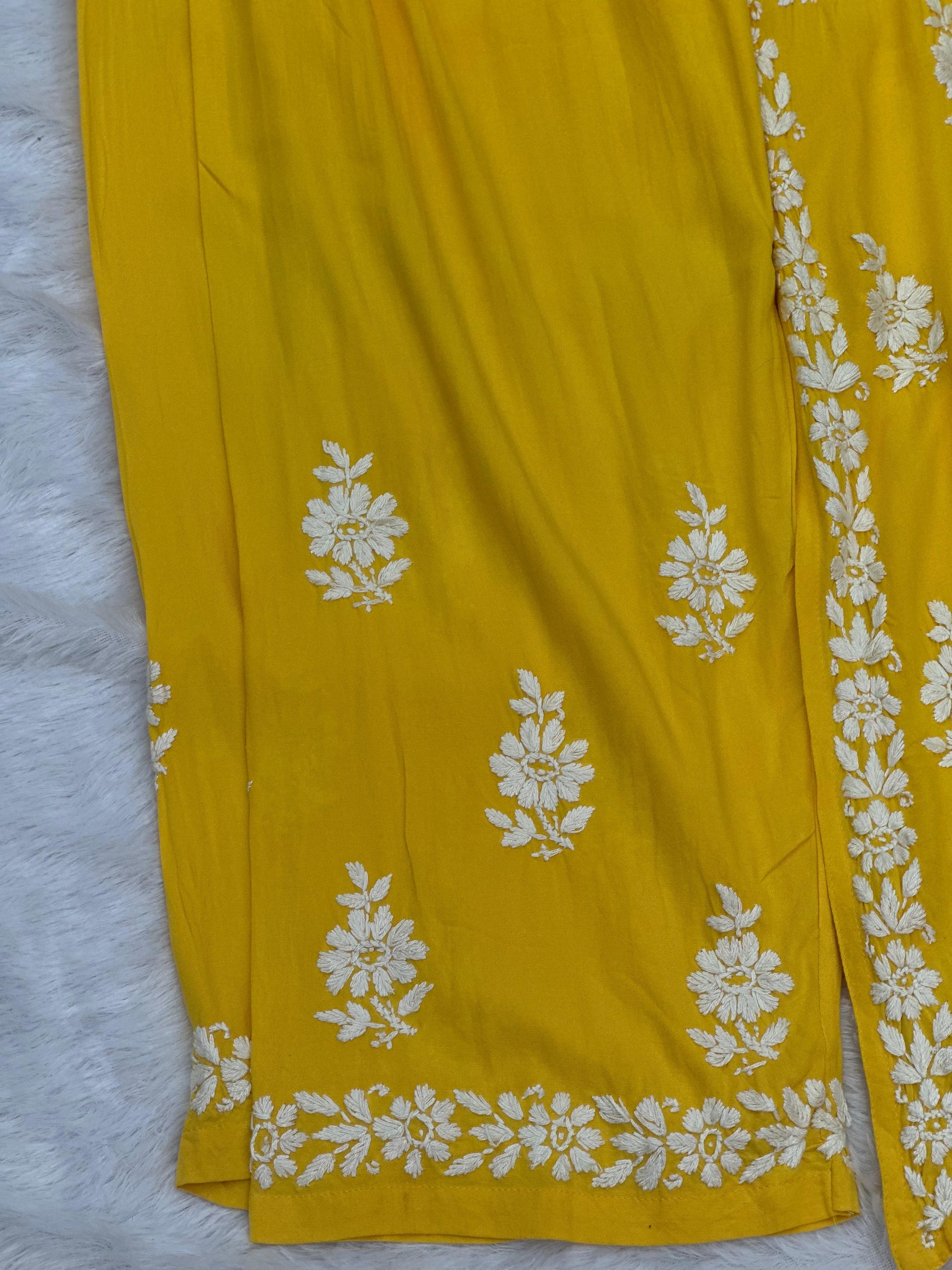 663 Lucknowi Palazzo Set -  Yellow