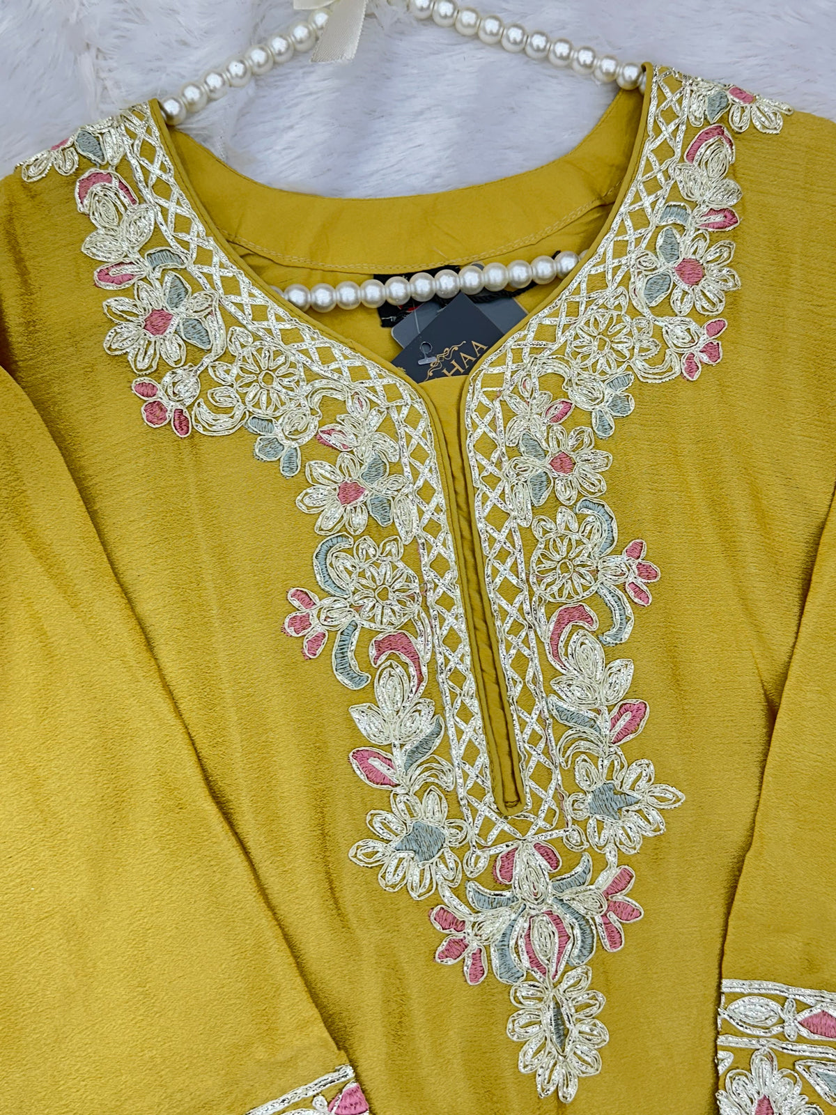 1435 Heavy Pakistani Partywear - Mustard Yellow