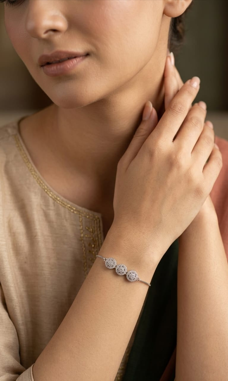 345 The Triple Halo Pave Bracelet