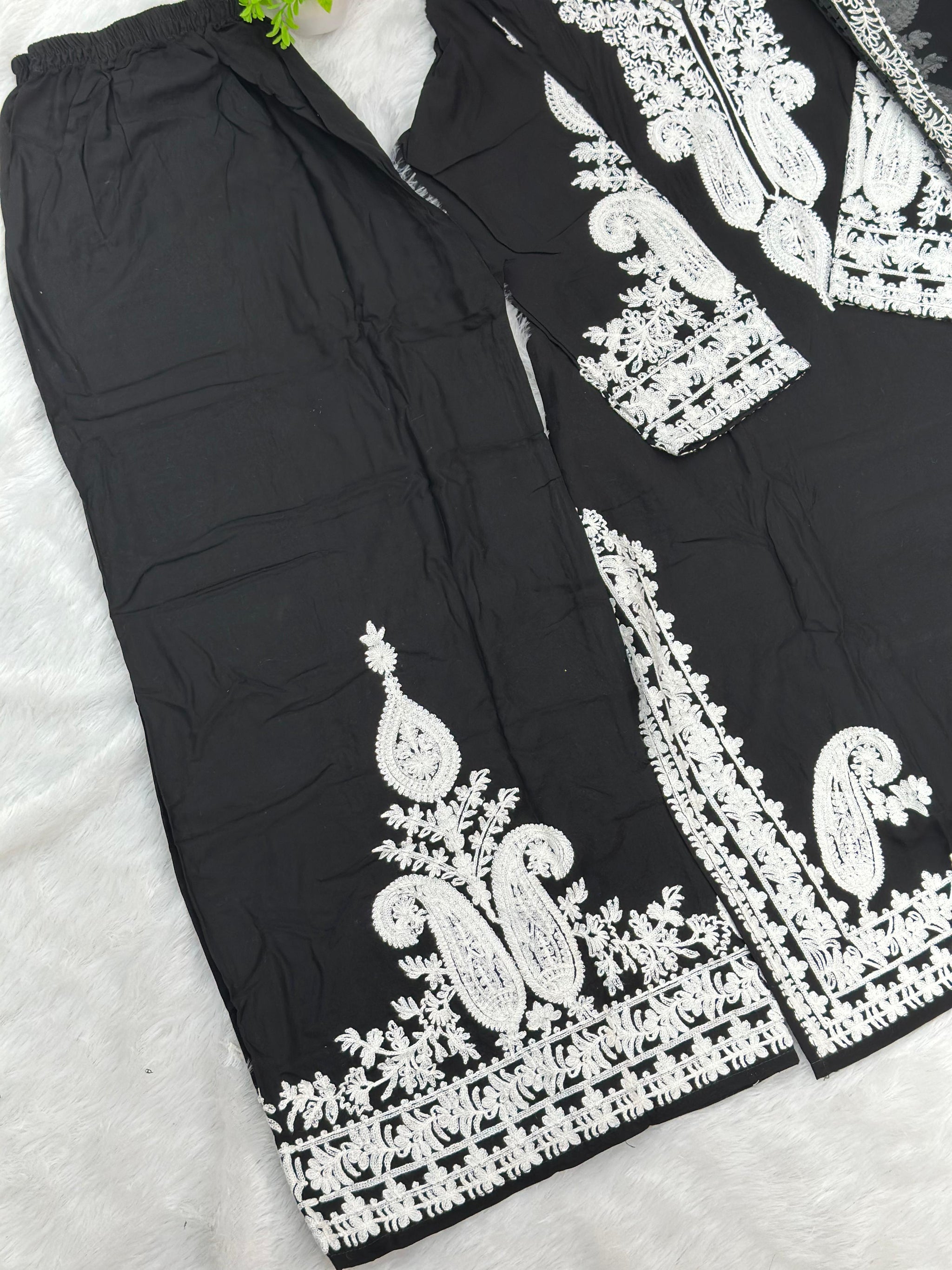 806 Readymade Pakistani 3pc Palazzo Coord-Set