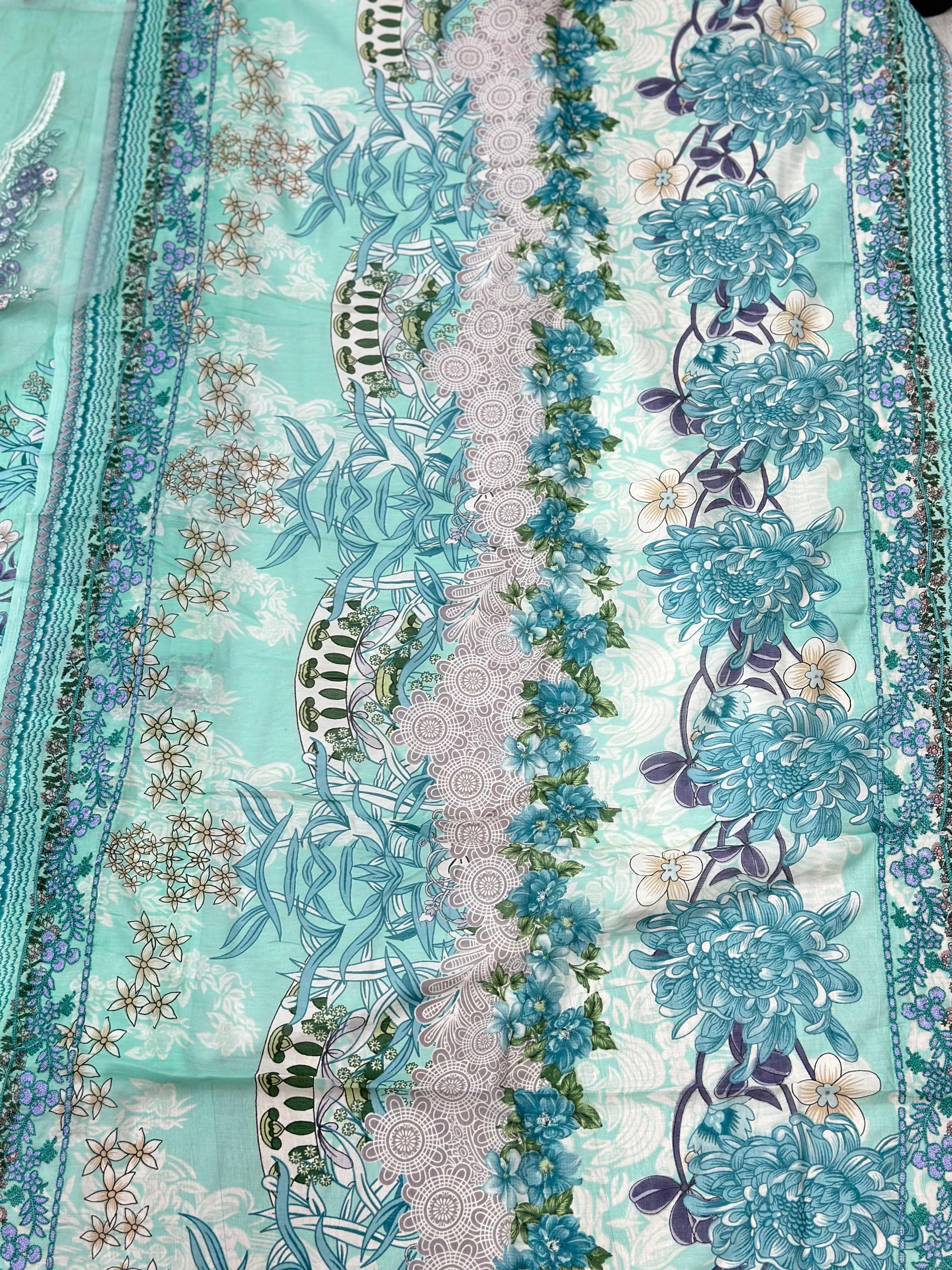1003 Unstitched Casual Lawn Suit