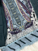 1449 Pakistani Embroidered Suit - Bottle Green