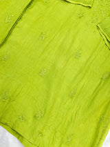693 Lucknowi Palazzo Set - Parrot Green